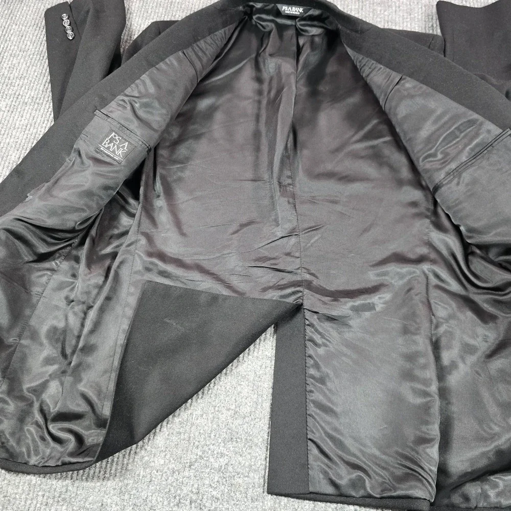 Jos. A. Bank Gordon Blazer‎ Mens 44 Black Cashmere Lined Single-Breasted Coat
